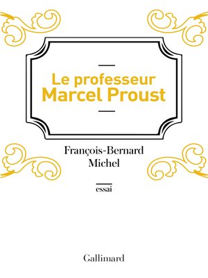 cover image of Le professeur Marcel Proust